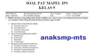 Soal Pat Ips Kelas 9 Anak Smp Mts