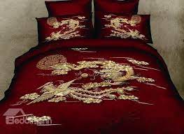 Maybe you would like to learn more about one of these? Chinoiserie Chinese Style Exquisite Dragon And Phoenix Print Red 4 Piece Bedding Sets Bedding Sets Dragon Bedding Gold Comforter Set