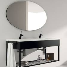 Design dissertation lavabo de kunsstein dans mat ou brillant. Meuble Salle De Bain Suspendu 120 Cm Double Vasque Ceramique Metal