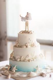 Fitting Cake For A Powder Blue Starfish Themed Wedding On Pensacola Beach Beach Wedding Cake Beach Theme Wedding Starfish Wedding Theme