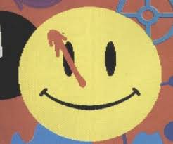 After kid flash attempted to force his way back inside the dc universe, batman noticed a mysterious object glimmering in a dark corner of the batcave, where an energy bolt from the tear in reality had struck. Watchmen Smiley Face The Digital Antiquarian