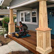 It's a great outdoor room from the bead board ceiling and the comfortable wicker chairs and porch swing to. Deck Decorating 9 2019 Deck Decorating 9 The Post Deck Decorating 9 2019 Appeared First On Deck Ideas House With Porch Craftsman Columns Front Porch Design