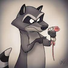 Garbage Fight Raccoon Rat Garbagefight Animal Drawings Funny Art Character Drawing