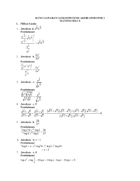 Contoh Soal Matematika Kelas 10 Semester 1 Dan Penyelesaiannya