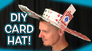 Trace a rectangle using the ruler, 10 inches (25.4 cm) wide and 2.5 inches (6.4 cm) tall. How To Make Playing Card Hat Youtube