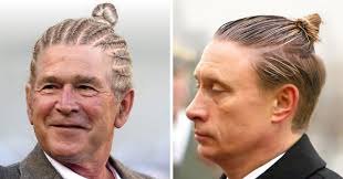 The style works best on hair that is shoulder length or longer and features a simple bun tied in the middle of the back of the head. World Leaders With Man Buns Bored Panda