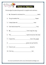 Page 7 Parts Of Speech Worksheet Parts Of Speech Worksheets Parts Of Speech Describing Words
