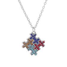 Until all the pieces fit™ crystal & titanium ring. 1 Pcs Autism Awareness Jigsaw Puzzle Piece Multicolor Crystal Paved Pendant Necklace Jewelry Buy From 4 On Joom E Commerce Platform