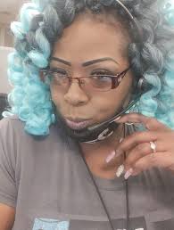 So it's blue today 💙💙 getting ready for a cute cut can't wait to show  y'all