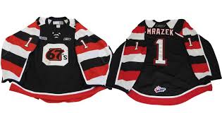 Carolina, columbus, new jersey, ny rangers, ny islanders,. World Jr Start Petr Mrazek Game Worn Jersey Up For Auction Ottawa 67s