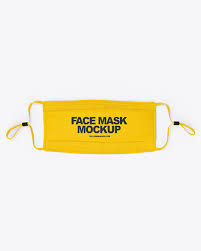 Download Face Mask Mockup In Apparel Mockups On Yellow Images Object Mockups