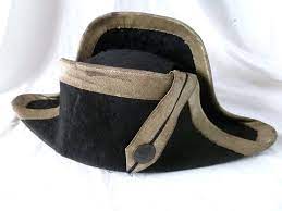 Antique French Military Bicorn Hat Beaver Uniform No Pirate Tricorn Napoleonic Beavers Uniform French Antiques Hats
