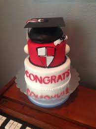 College Graduation Cap Red Black White William Carey University Tassel College Graduation Cap Graduation Cakes Cake