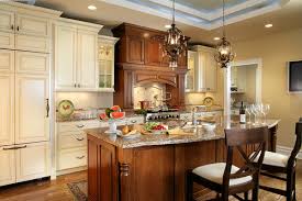 creative with two tone kitchen cabinets