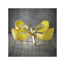 We did not find results for: Capri Glass Top Dining Table 4 Yellow Velvet Dining Chairs With Gold Legs Buyitdirect Ie
