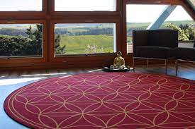 Größe 60 x 60 cm. Teppich Blume Des Lebens Mit Aussicht