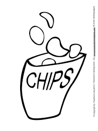 Free coloring sheets to print and download. Potato Chip Coloring Page