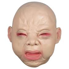 Cy Toys Cry Baby Mask Latex Full Head Mask For Halloween Party Costume Decoration Prop Amazon In Clothing Accessories