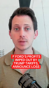 FORD'S PROFIT WIPED OUT BY TARIFFS: Ford reports a net loss of $29 million  last quarter, compared with $1.8 billion in net income a year ago, after  being hit by more than