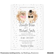 Pomeranian Wedding Invitation Zazzle Com Wedding Invitations Wedding Invitation Design Invitations
