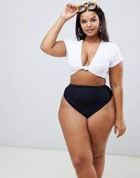 Asos Bikini High Waisted Bikini Plus Size Swimwear High Waisted Bikini Bottoms