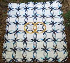 Diamond Ring Anniversary Quilt Double Wedding Ring Quilt Wedding Ring Quilt Wedding Quilt