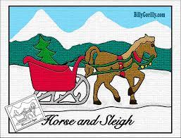 Cut out one of each type of shape (head, neck, body, and front and back legs), remembering where the letters were. Horse And Sleigh Coloring Page Coloring Pages Sleigh Horses