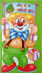 Mesurant 14.8cm x 14.8cm (environ 6 pouces x 6 pouces) cartes sont complets avec une enveloppe brun kraft. Carte Anniversaire Clown 6ans