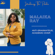 Are y'all ready to be introduced to the Beta Beta Chapter Poodles? Meet Malaika  Ray! @icyy.laii 🐩 “Hello Everyone! My name is Malaika Ray (Lai) and I  currently serve as the Anti-Grammateus