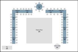 sample seating diagram for long tables and a sweetheart or