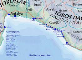 Törökországi utazáshoz segítségünkre lesz belek térképe. Torokorszag Terkep Torok Riviera