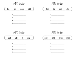 Free printable abc order for second graders / alphabetical order worksheets have fun teaching. Abc Order Freebie First Grade Blue Skies