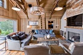 The lap pool runs along the interior social area. Barn Style Pool House By James V Coane Associates Pasadena