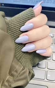 Light Purple Almond Nail Polish Almond Shaped Nails Designs Light Purple Nails Purple Acrylic Nails