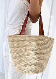The ghibli company are based in florence, tuscany italy the centre of leather production. Raffia Straw Tote Bag Woven Leather Handle Handmade Amazon Com