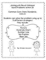 Solve the following word problems on a separate sheet of lined paper. First Grade Joining Result Unknown Word Problems By Second Grade Wolf Pups