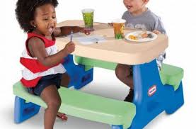 Easy Store Jr Play Table Blue Green Play Table Outdoor Toys For Kids Kids Picnic Table