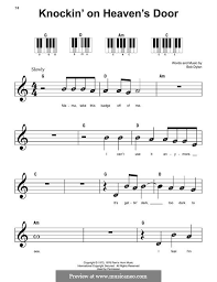D a g i can't use it a — ny—more____ d a em it's gettin' dark, too dark to see____ d knock, knock knockin' on heavens door___. Knockin On Heaven S Door By B Dylan Sheet Music On Musicaneo