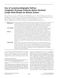 Pdf Use Of Lymphoscintigraphy Defines Lymphatic Drainage