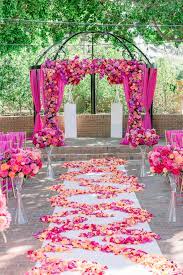Hot Pink Wedding Ceremony Flowers Hot Pink Wedding Flowers Pink Wedding Decorations Hot Pink Wedding Colors
