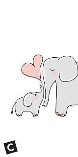 Casetify Iphone Art Design Illustration Nature Animals Cute Cute Elephant Drawing Mothers Day Drawings Elephant Drawing