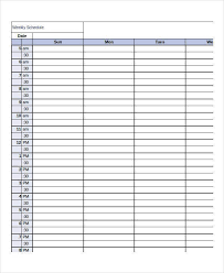 Free daily schedule templates for excel wovensheet co. Excel Weekly Schedule Templates 8 Free Excel Documents Download Free Premium Templates