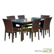 Model meja makan kaca yang banyak di jual dipasaran terbagi menjadi dua bentuk yaitu bentuk kotak dan bundar. Jual Maribaya Meja Makan Rotan Sintetis Set 6 Seats Harga Lebih Murah Rotanace