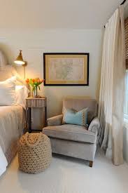 Cozy Corner Dont Like The Weird Basket Thing Or The Bedside Table Though Small Master Bedroom Bedroom Seating Master Bedrooms Decor