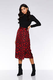 Black And White Cheetah Print Skirt Red And Black Leopard Print Wrap Skirt Quiz Clothing Leopard Print Skirt Leopard Skirt Outfit Wrap Skirt Outfit