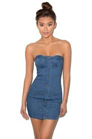 Sweetly Blue Denim Strapless Mini Dress Mistress Rocks Mini Dress Denim Dress Outfit Dresses