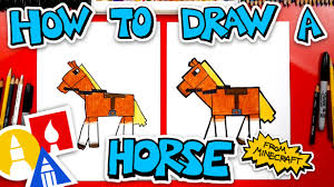 How To Draw A Horse From Minecraft Art For Kids Hub This lesson is meant to be easy and short for young artists, but still fun for older artists.