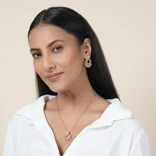 Imitation Filigree Gold Plated CZ Pendant Set