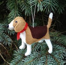 Beagle Christmas Tree Ornament Dog By Patriciawelchdesigns On Etsy Felt Dog Ornament Felt Christmas Ornaments Christmas Ornaments