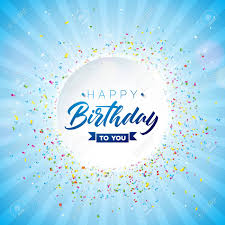 Happy birthday background with balloons. Happy Birthday Vector Design With Typography And Falling Confetti Royalty Free Cliparts Vectors And Stock Illustration Image 102096370
